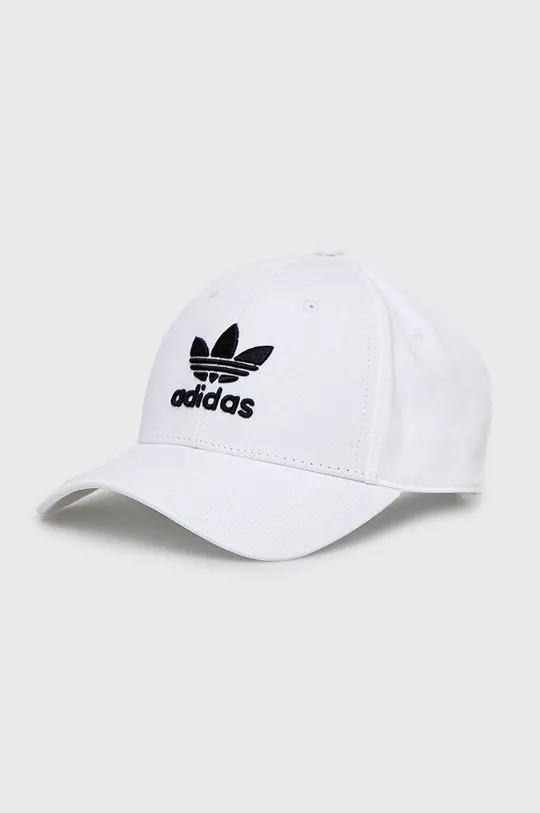 adidas Originals cotton baseball cap white color