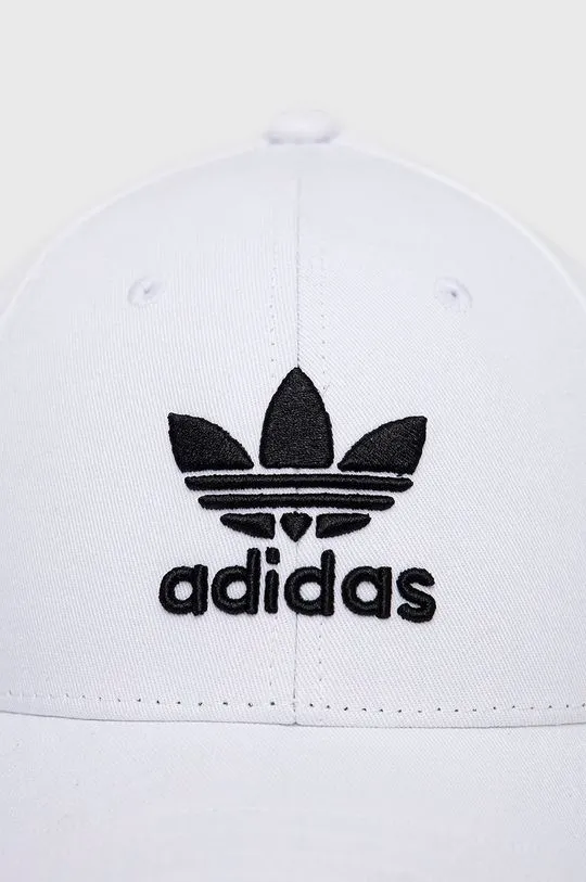 adidas Originals cotton baseball cap white color