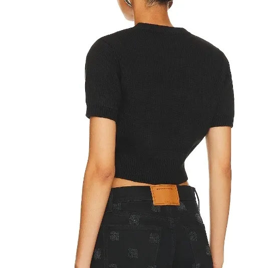 Alexander Wang  |Crew Neck Casual Style Street Style Plain Short Sleeves