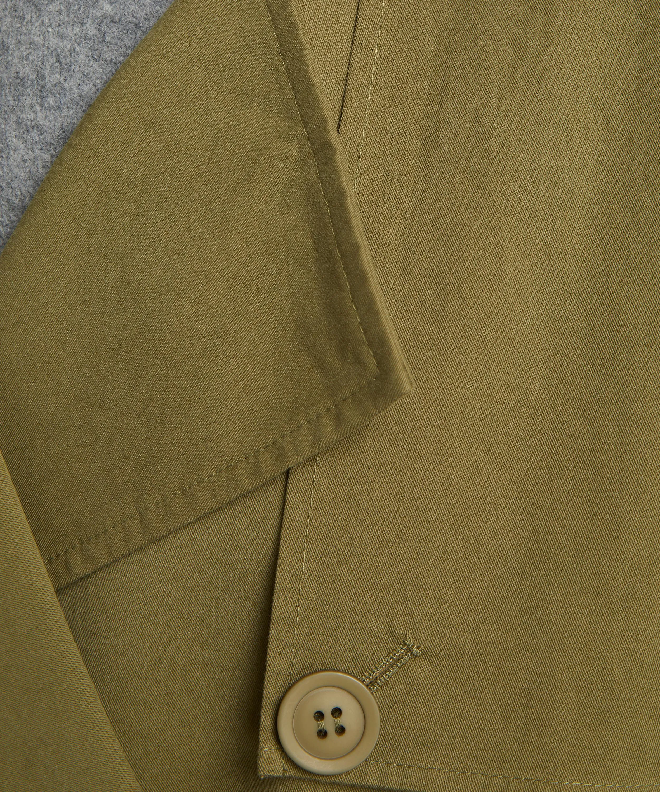 Army Green Cargo Trench Coat