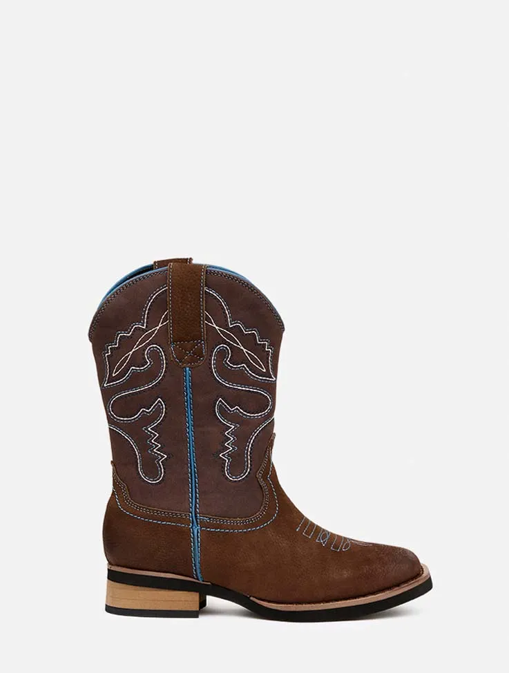 Baxter Youth Western Boots - Brown