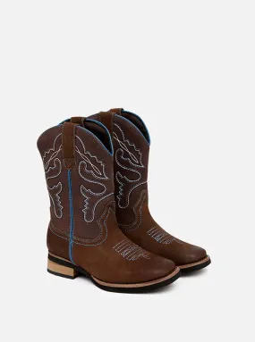 Baxter Youth Western Boots - Brown