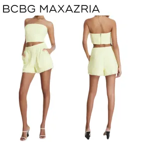 BCBG MAXAZRIA  |Casual Style Sleeveless Street Style Plain Party Style