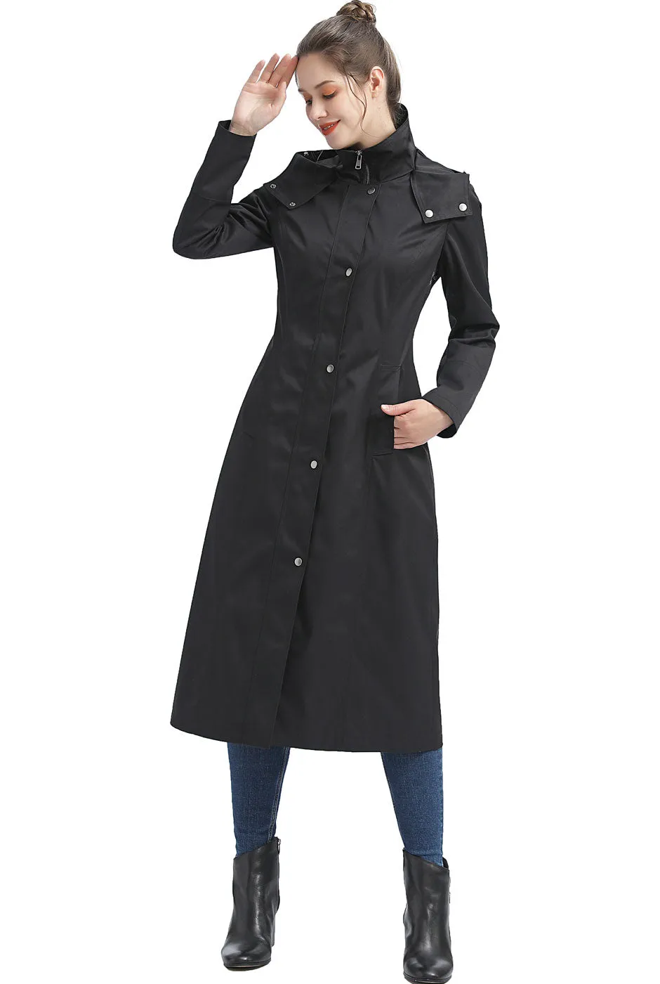 BGSD Women Kathy Waterproof Hooded Long Rain Coat