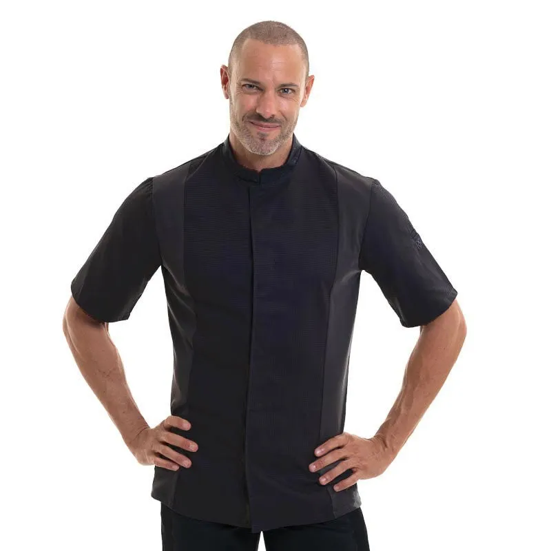 Breathable Black Long Sleeve Kitchen Coat Siaka - Robur