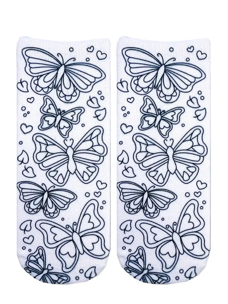 Butterfly Coloring Socks