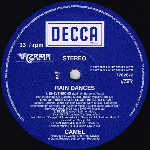 Camel ~ Rain Dances