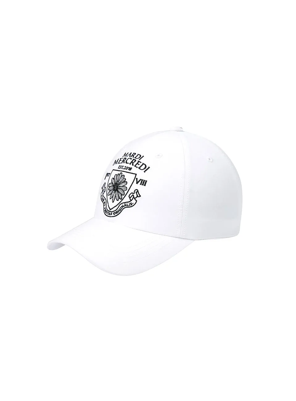 CAP ALUMNI EMBLEM WHITE BLACK