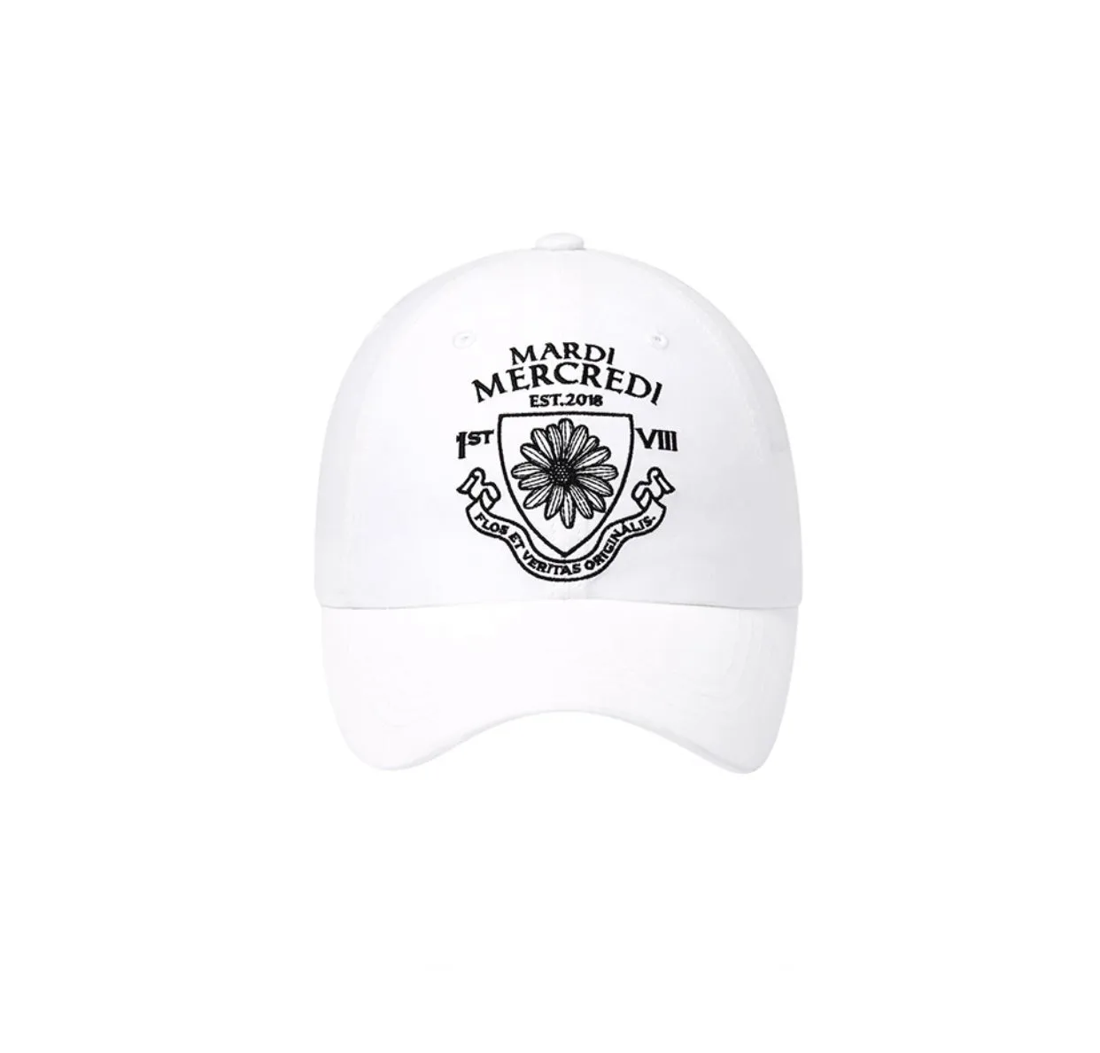 CAP ALUMNI EMBLEM WHITE BLACK