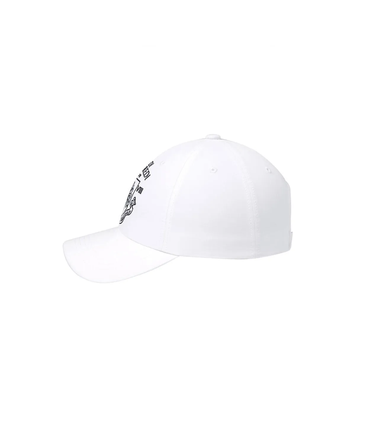 CAP ALUMNI EMBLEM WHITE BLACK