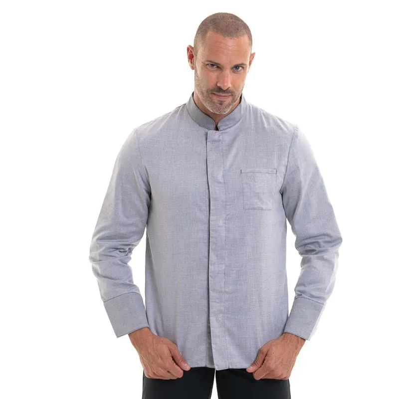 Cardiff Gray Reversible Chef Coat - ROBUR