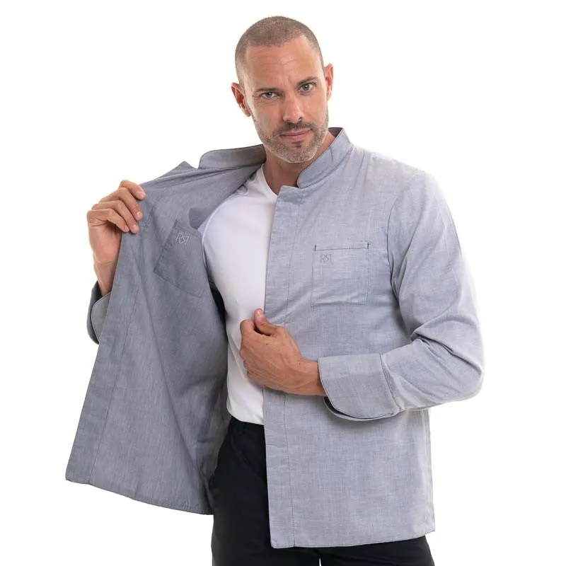 Cardiff Gray Reversible Chef Coat - ROBUR