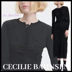 CECILIE BAHNSEN  |Flower Patterns Casual Style Long Sleeves Party Style