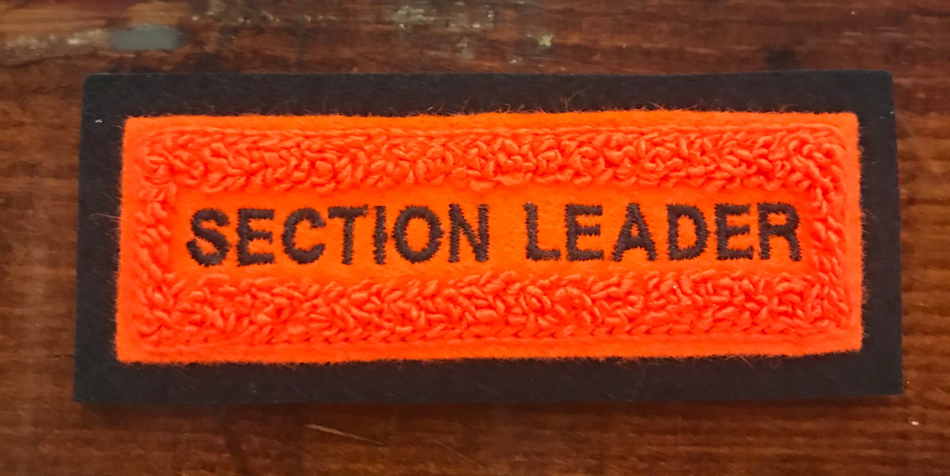 CHENILLE SECTION LEADER PATCH