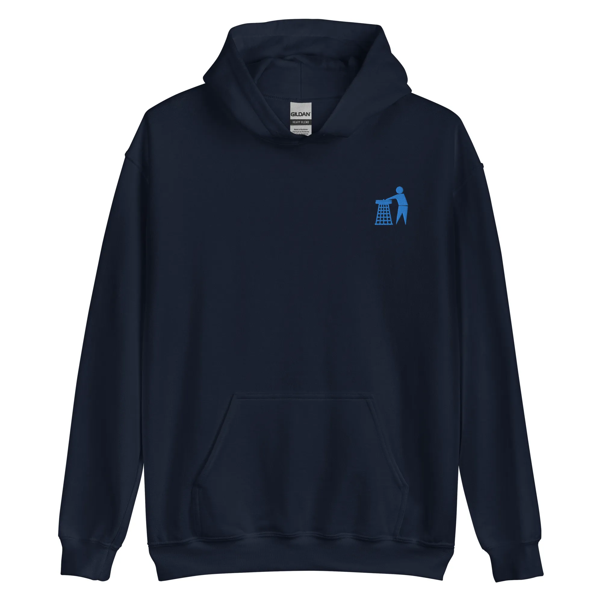 Classic Blue Tidy Hoodie (embroidered)