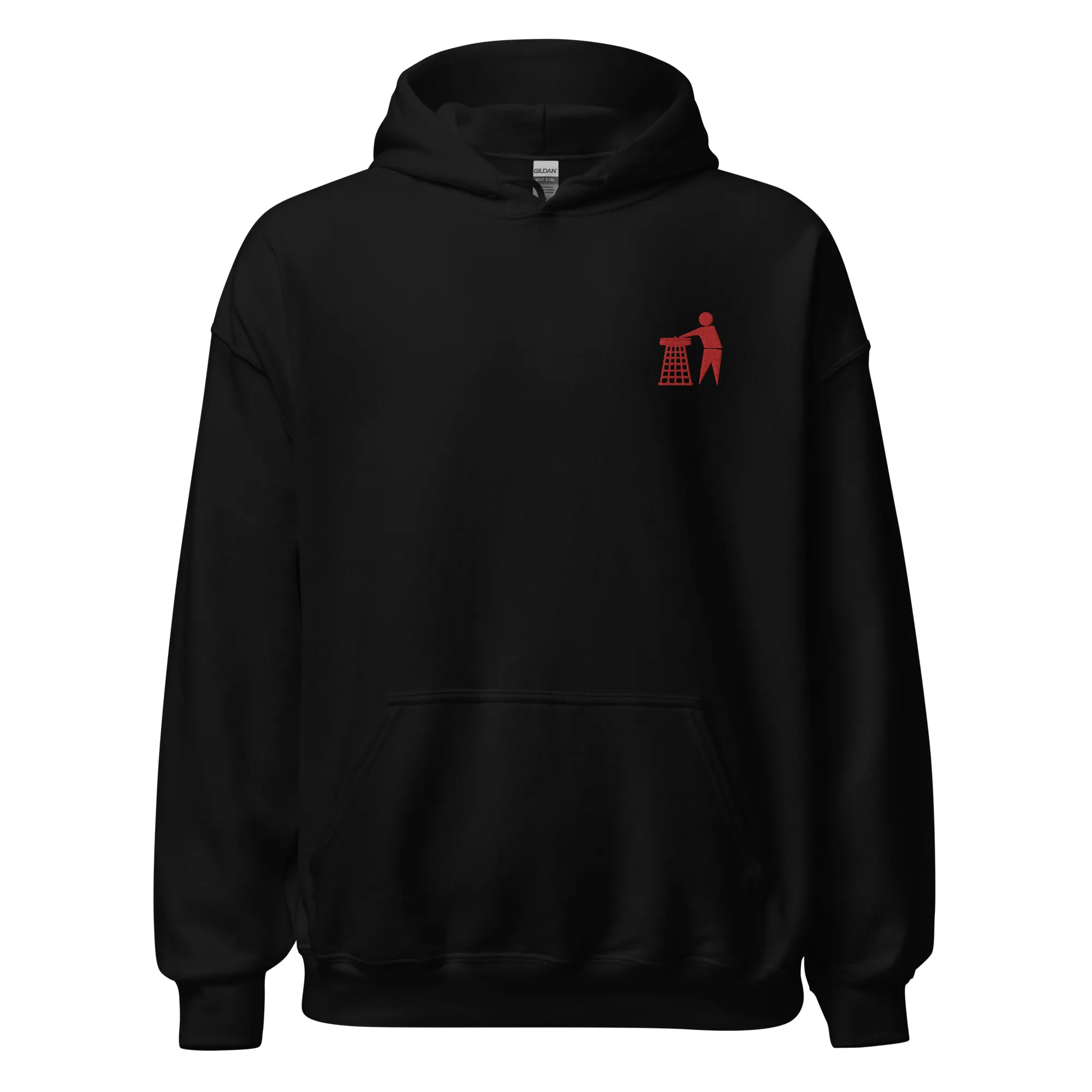 Classic Red Tidy Hoodie (embroidered)