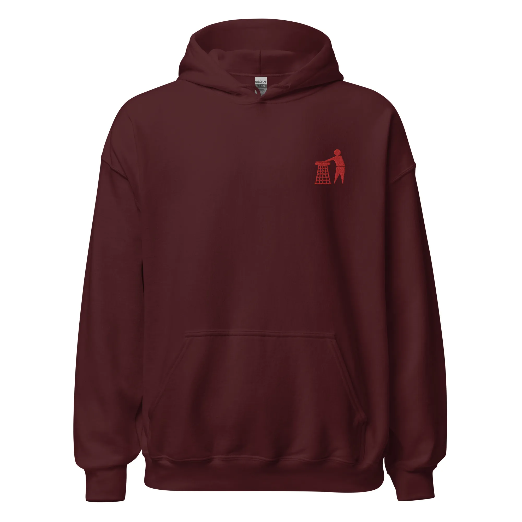 Classic Red Tidy Hoodie (embroidered)