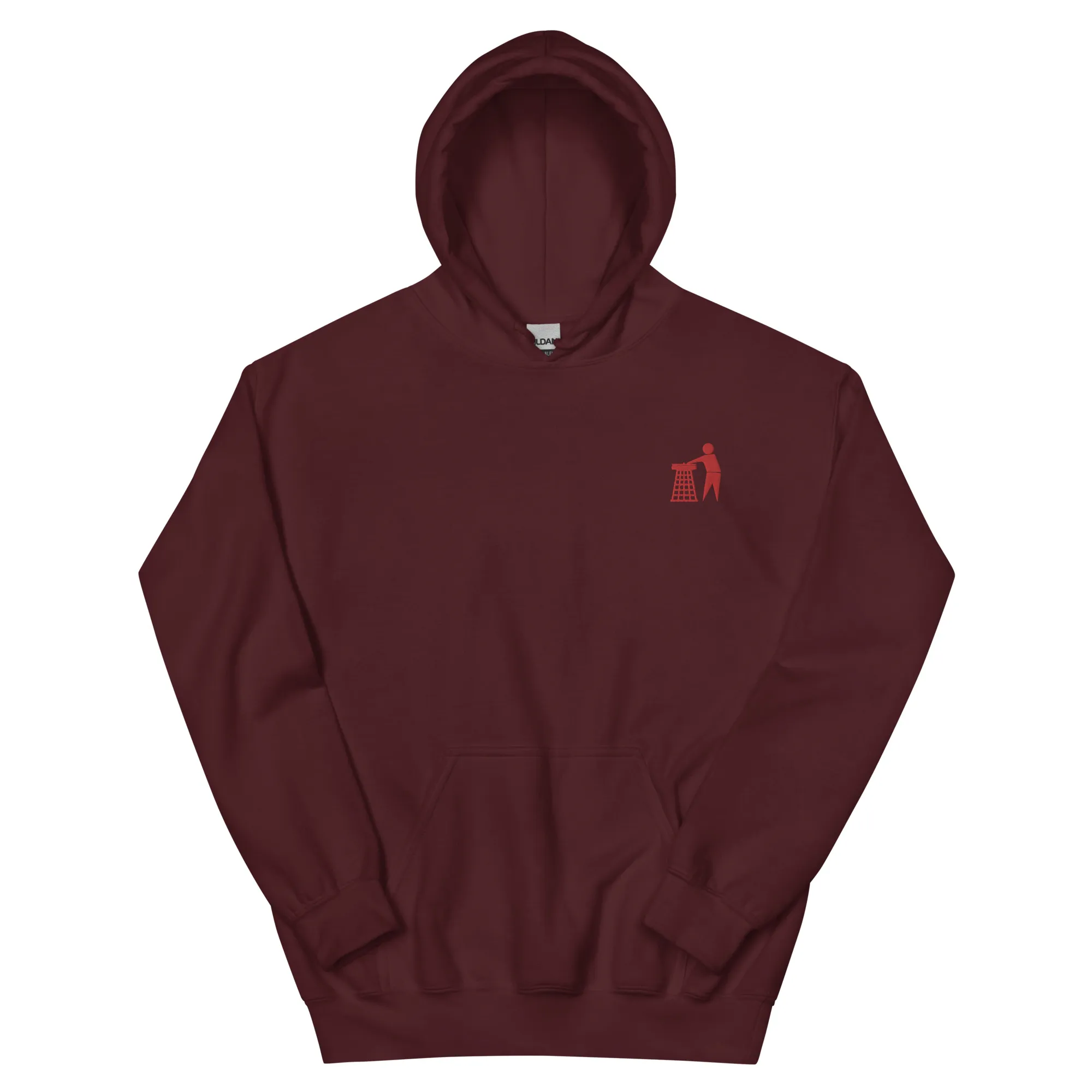 Classic Red Tidy Hoodie (embroidered)