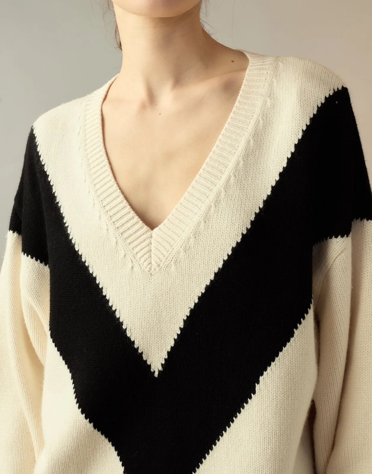 Collegiate V-Neck Sweater