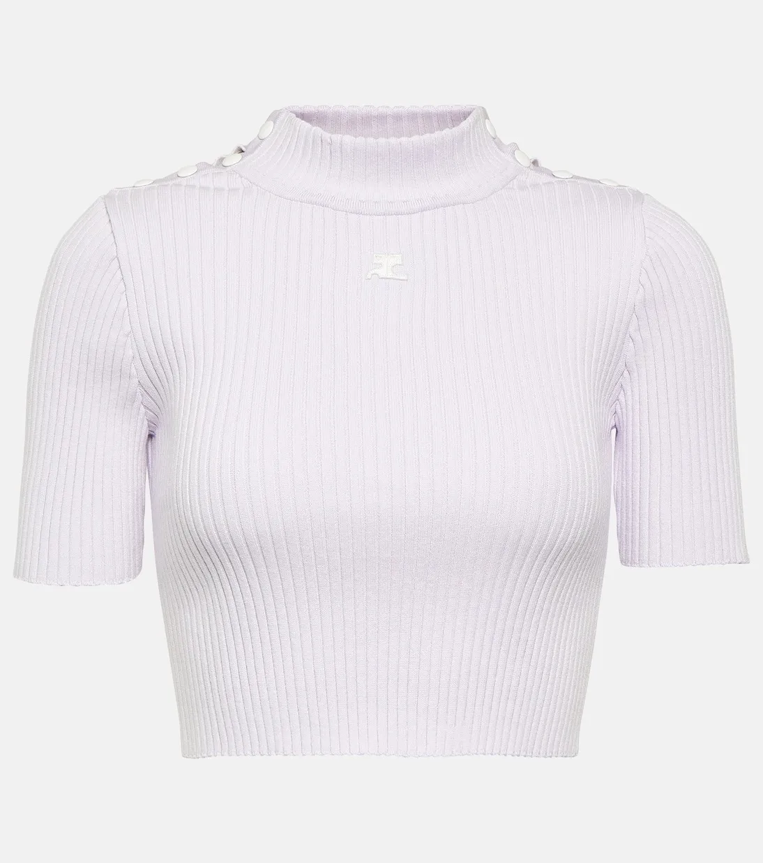 Courreges  |Casual Style Plain Short Sleeves Party Style Office Style