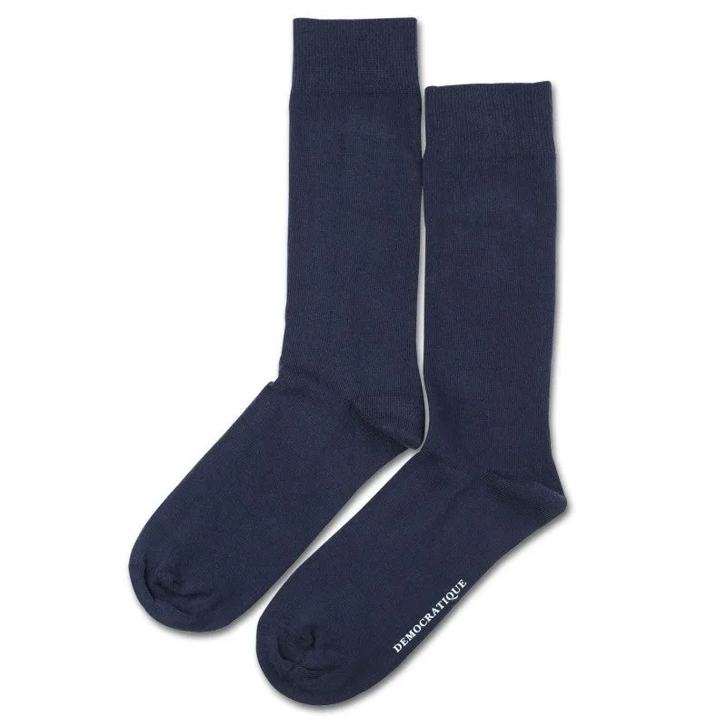 Democratique - Originals Solid 3 Pack Socks - Navy / Black / Light Grey