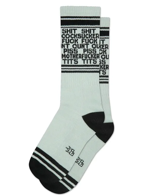 Dirty Words Ribbed Gym Socks