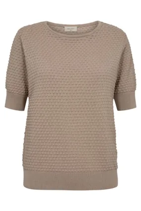 Dodo Pu Dottie Ss 126810 | Simply Taupe | Sweater fra Freequent