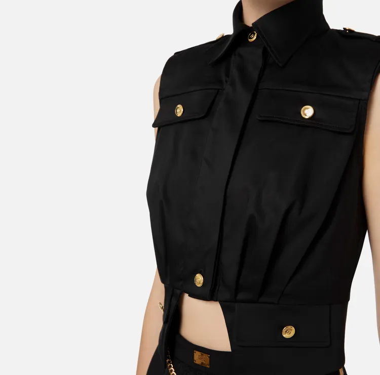 ELISABETTA FRANCHI  |Casual Style Sleeveless Plain Party Style Office Style