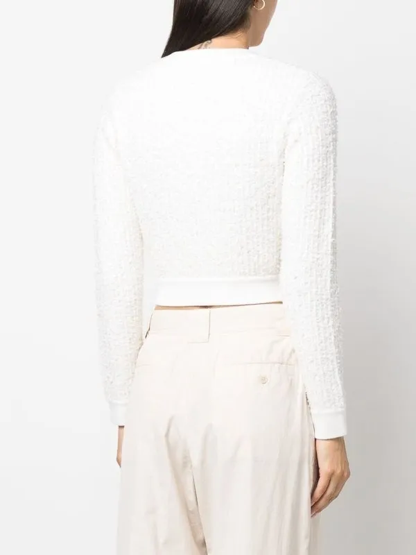 ELISABETTA FRANCHI  |Casual Style Wool V-Neck Long Sleeves Plain Office Style