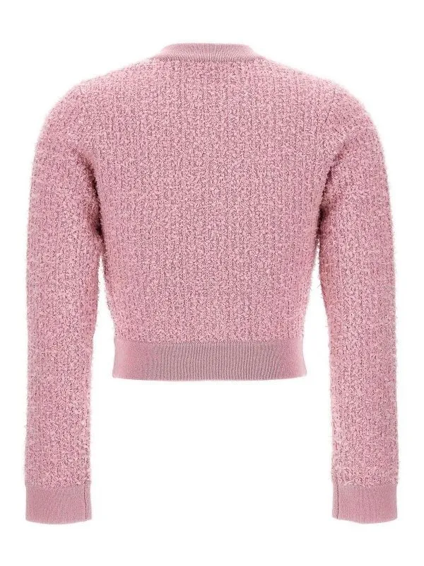 ELISABETTA FRANCHI  |Casual Style Wool V-Neck Long Sleeves Plain Office Style