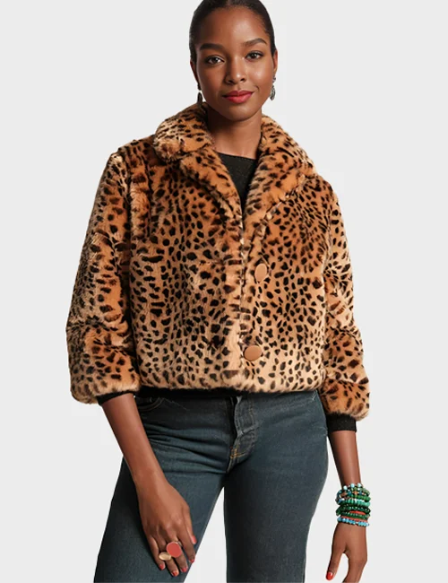 Erika Jacket Faux Fur Leopard - William Jacket