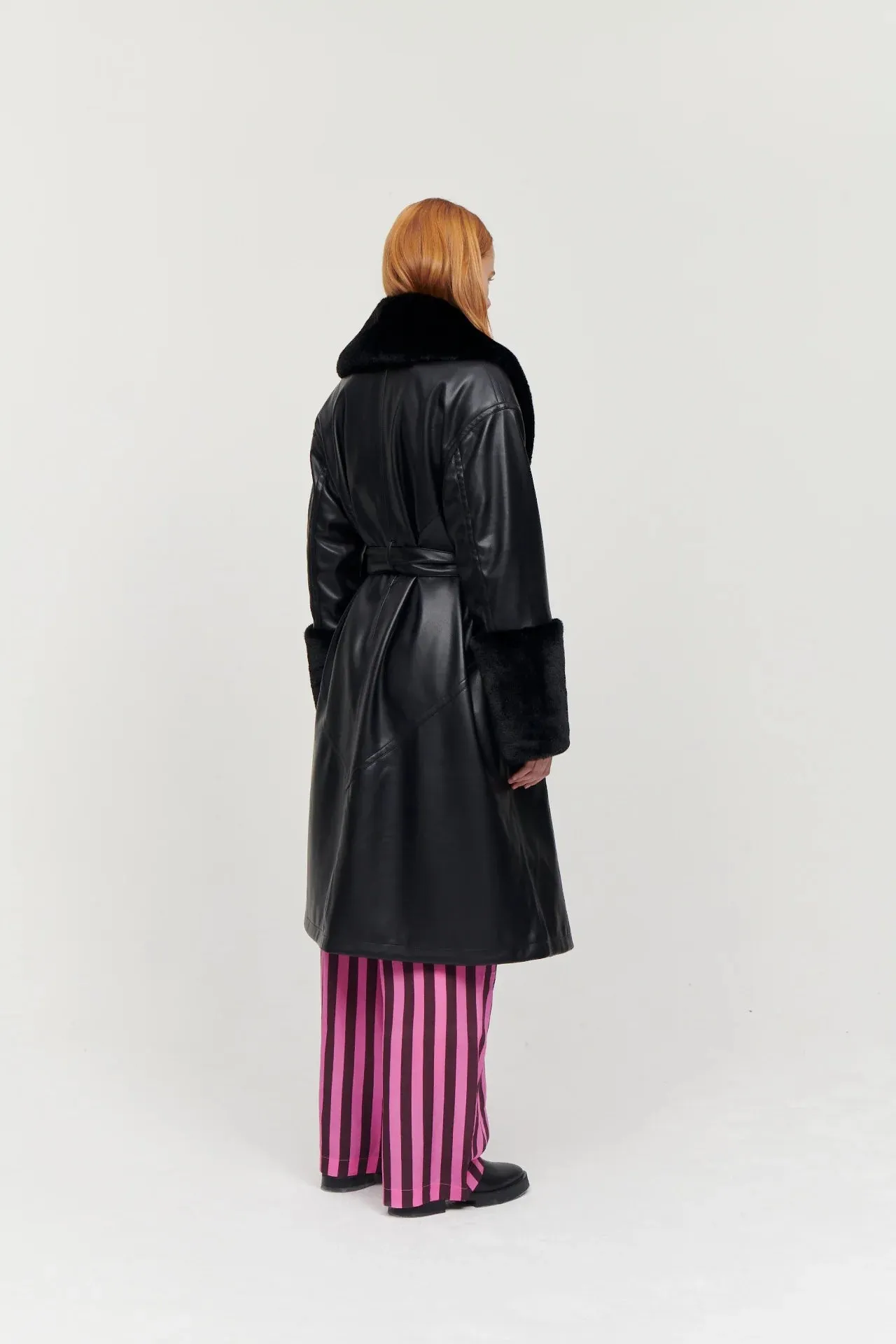 Faux Leather Coat