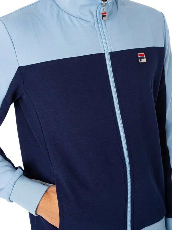 Fila Gavin Colourblock Track Jacket - Navy/Blue Bell