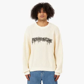 Fucking Awesome Drip Logo Sweater / Cream