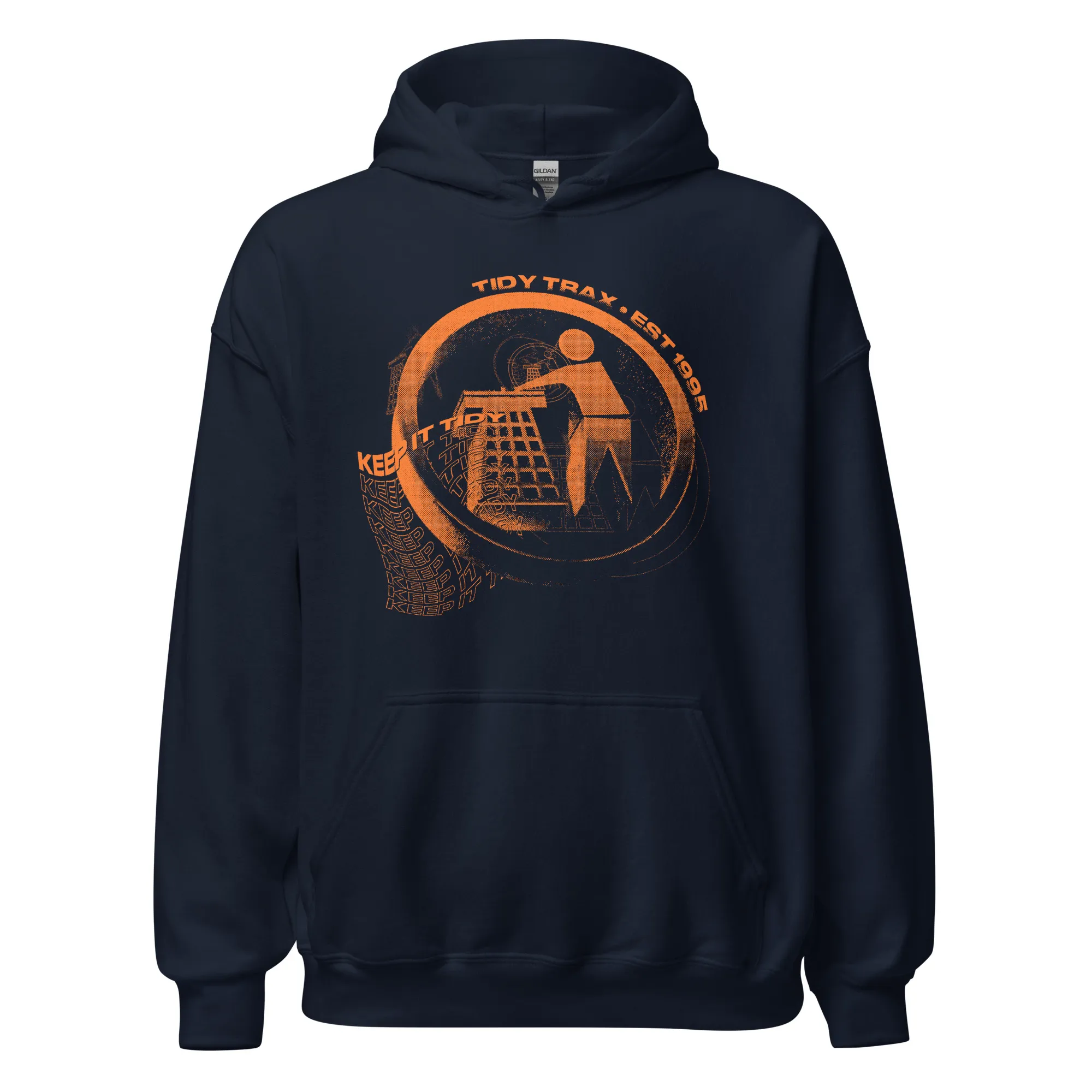 Grunge Orange Tidy Hoodie