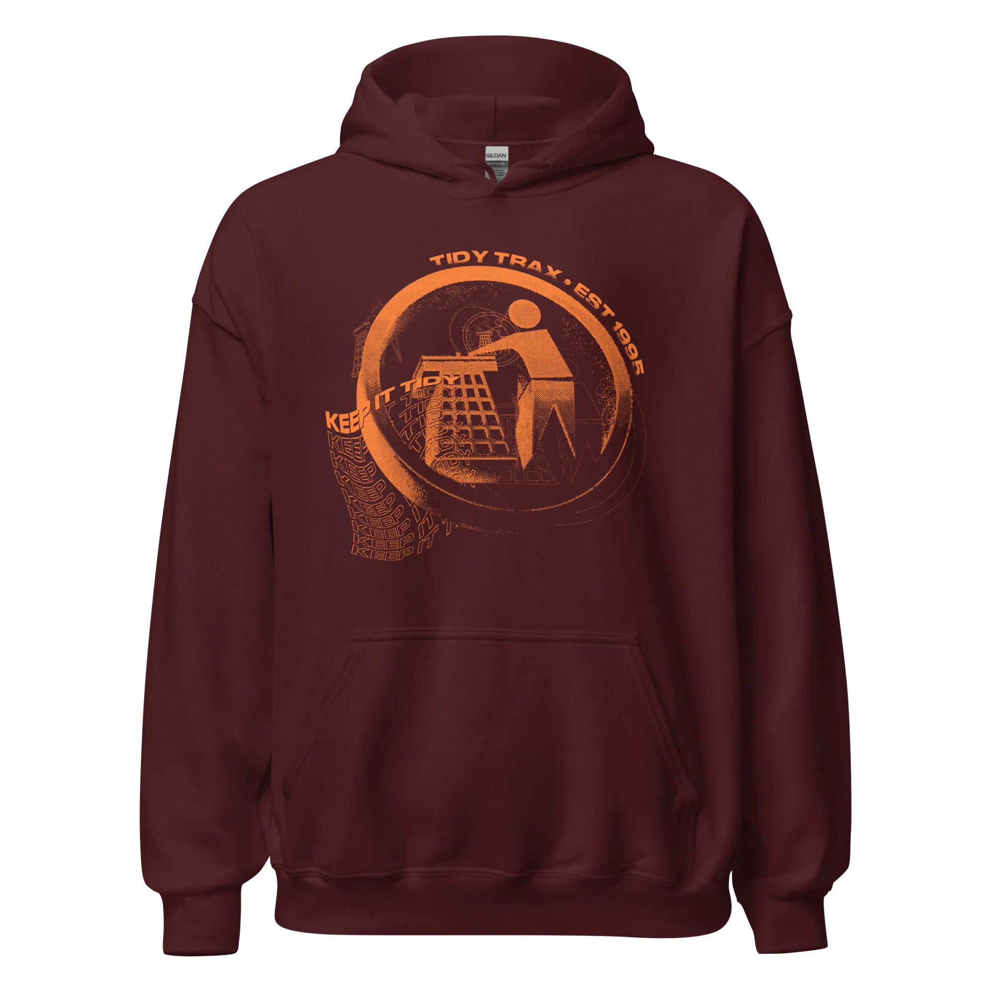 Grunge Orange Tidy Hoodie