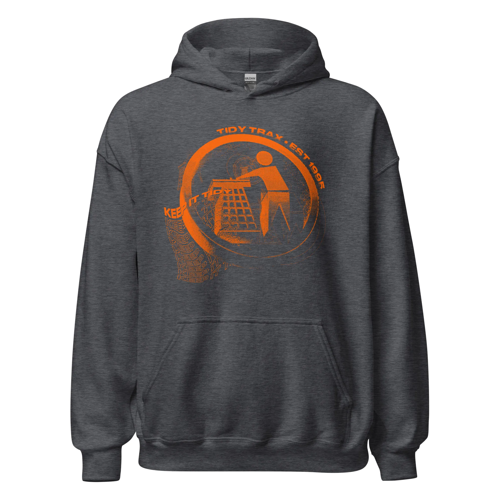 Grunge Orange Tidy Hoodie