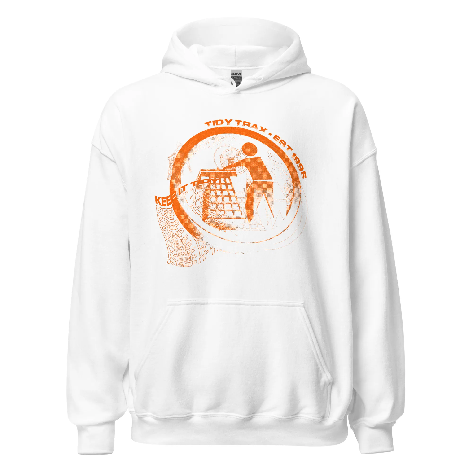 Grunge Orange Tidy Hoodie