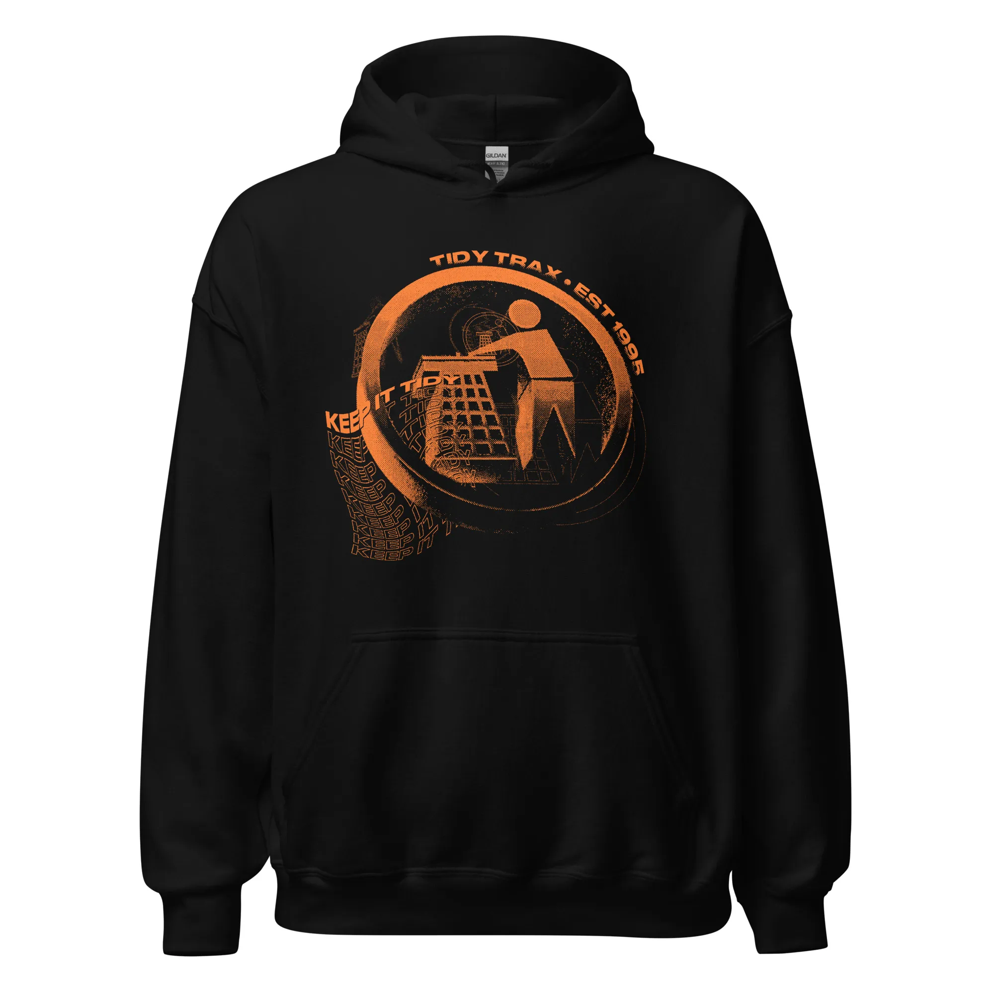 Grunge Orange Tidy Hoodie