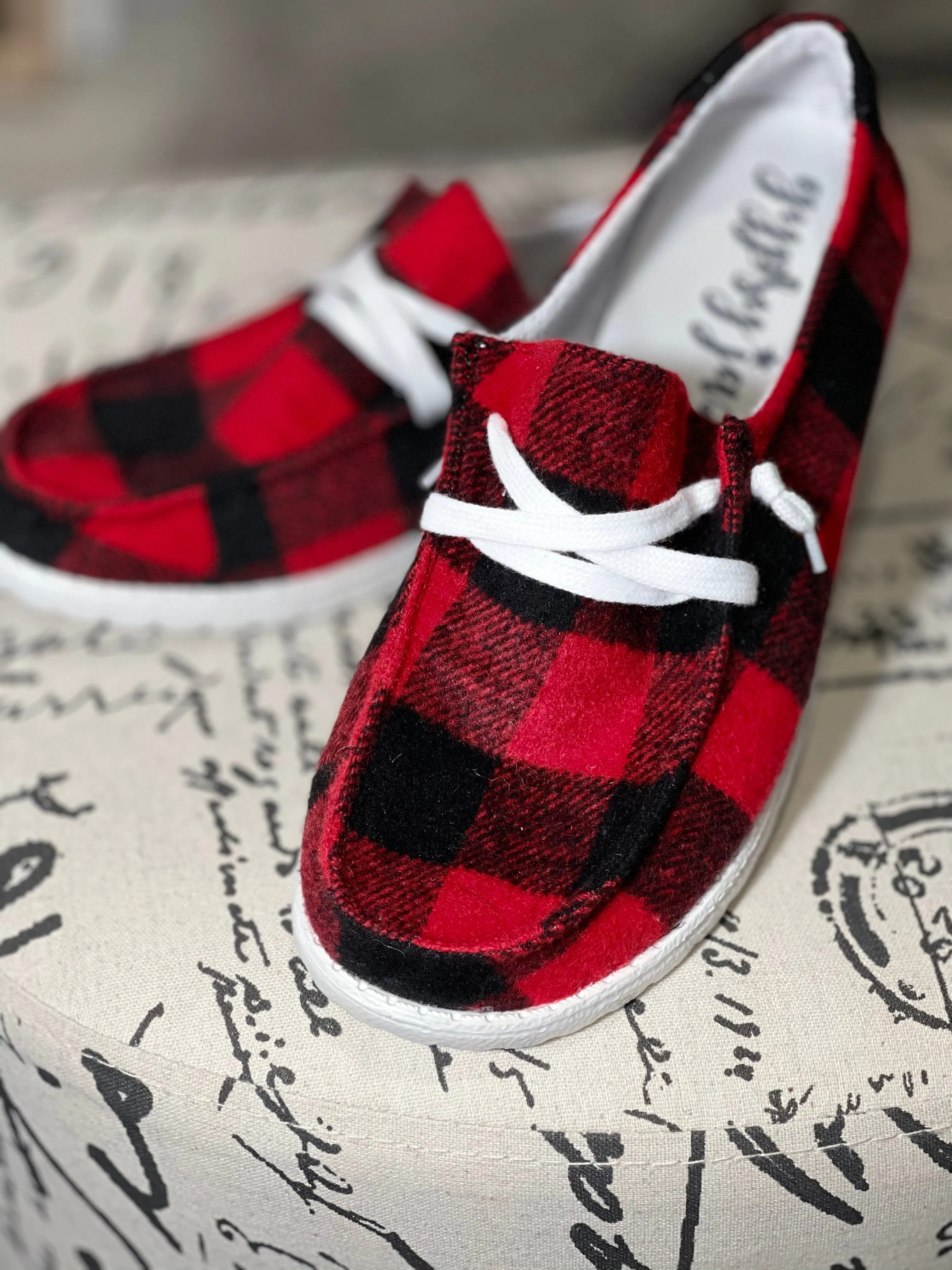 Gypsy Jazz Buffalo Plaid Heather Sneaker