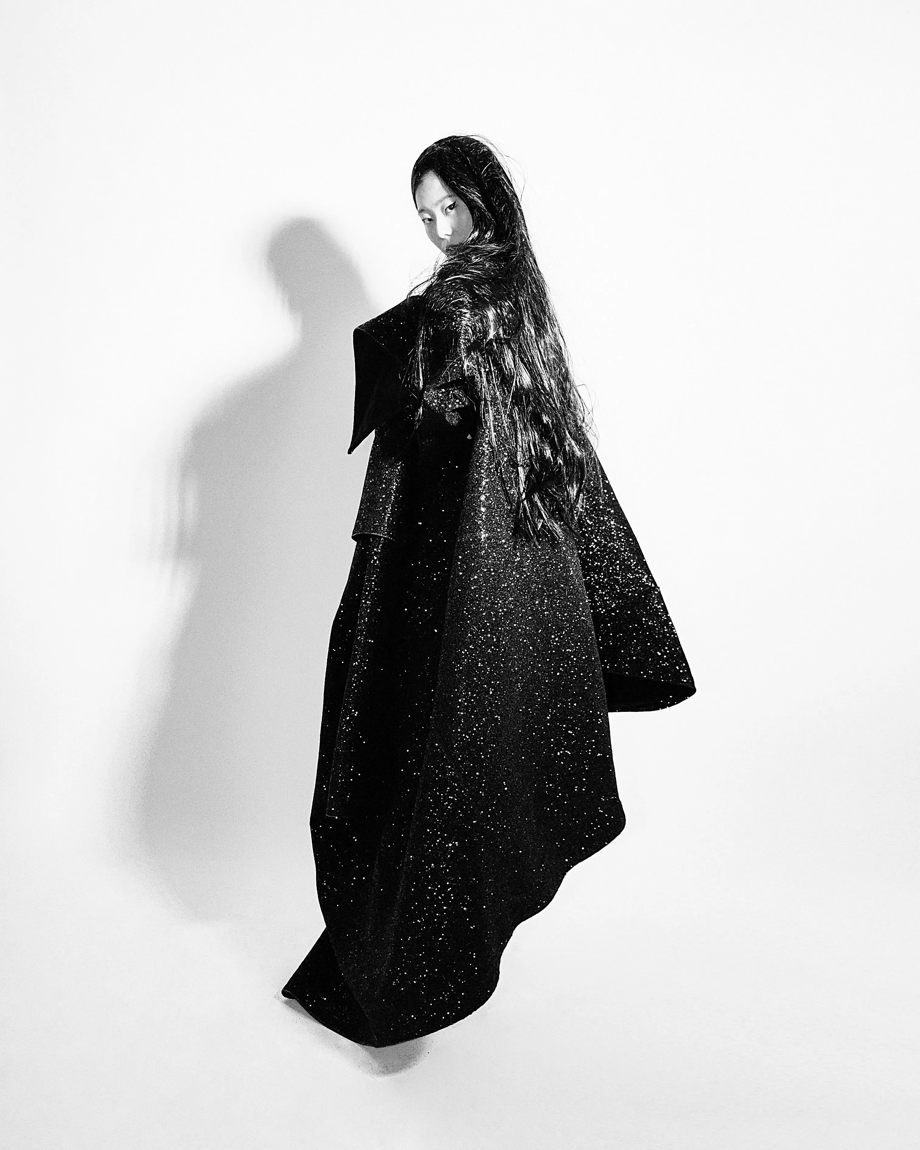 Half and Half Couture Star Glitter Coat Jivomir Domoustchiev