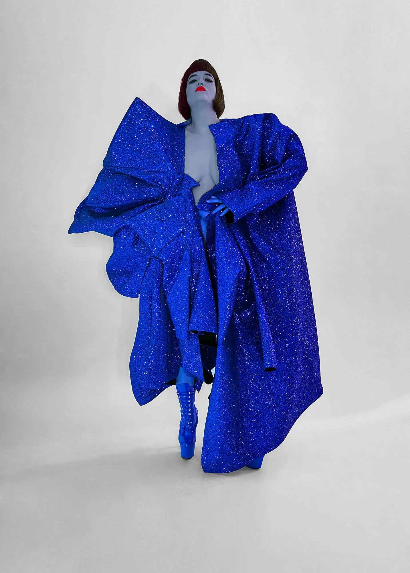 Half and Half Couture Star Glitter Coat Jivomir Domoustchiev