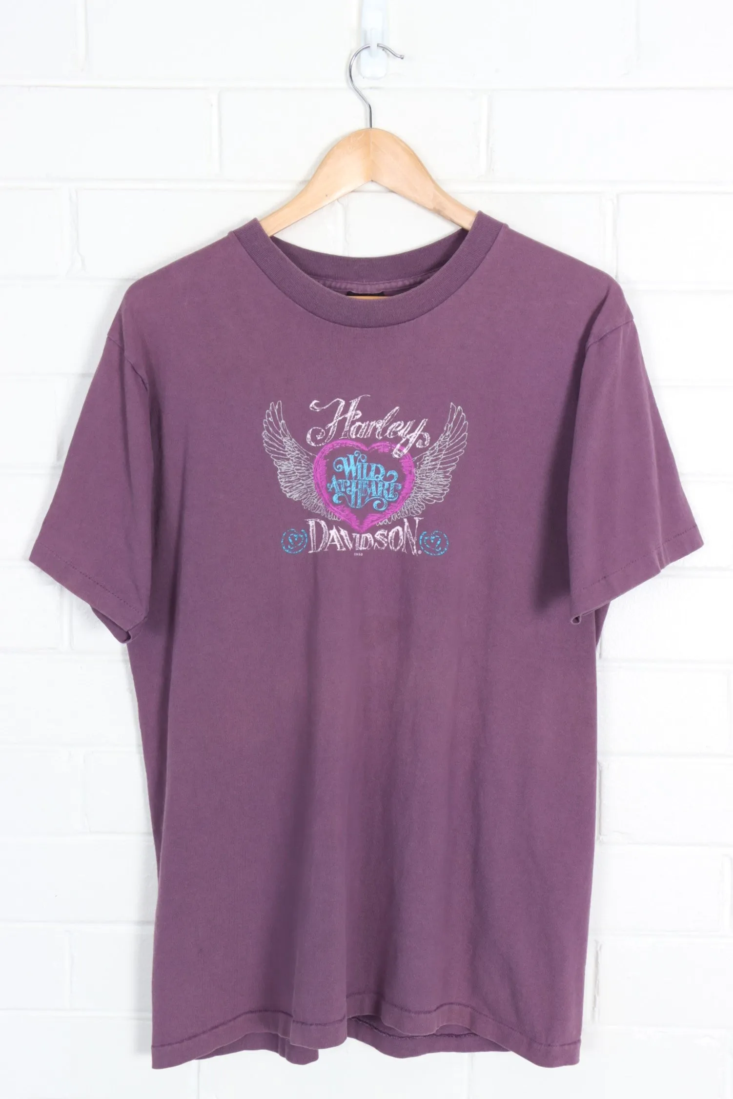 HARLEY DAVIDSON 'Wild at Heart Nuts & Bolts' Wings Front Back Tee (M-L)