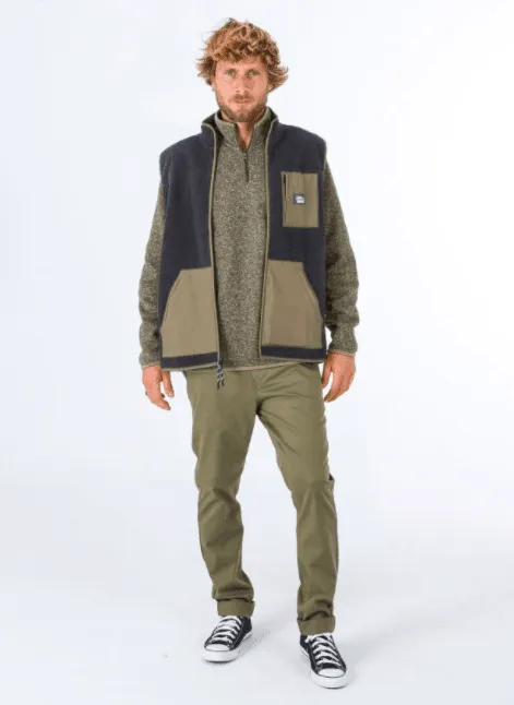 Hurley Midland Burrito Zip Vest Dark Stone Grey