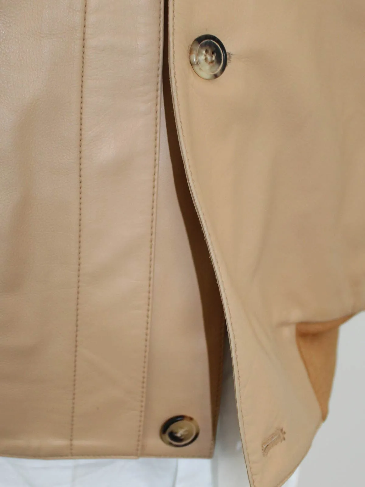 Kiton Leather Jacket Tan EUR 54 / US 44 SALE