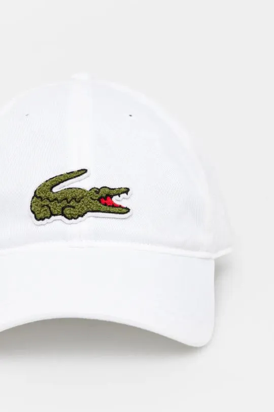 Lacoste baseball cap white color with an application RK3186