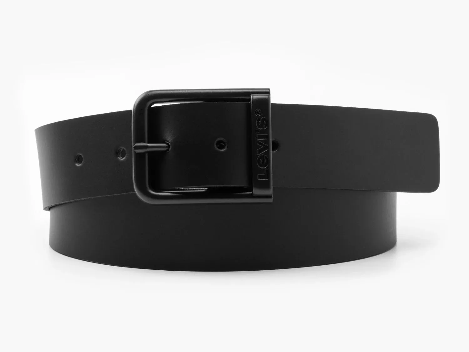 Levi's® Alder Point Leather Logo Belt Black