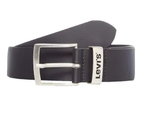 Levis Metal Buckle Logo Leather Belt Black