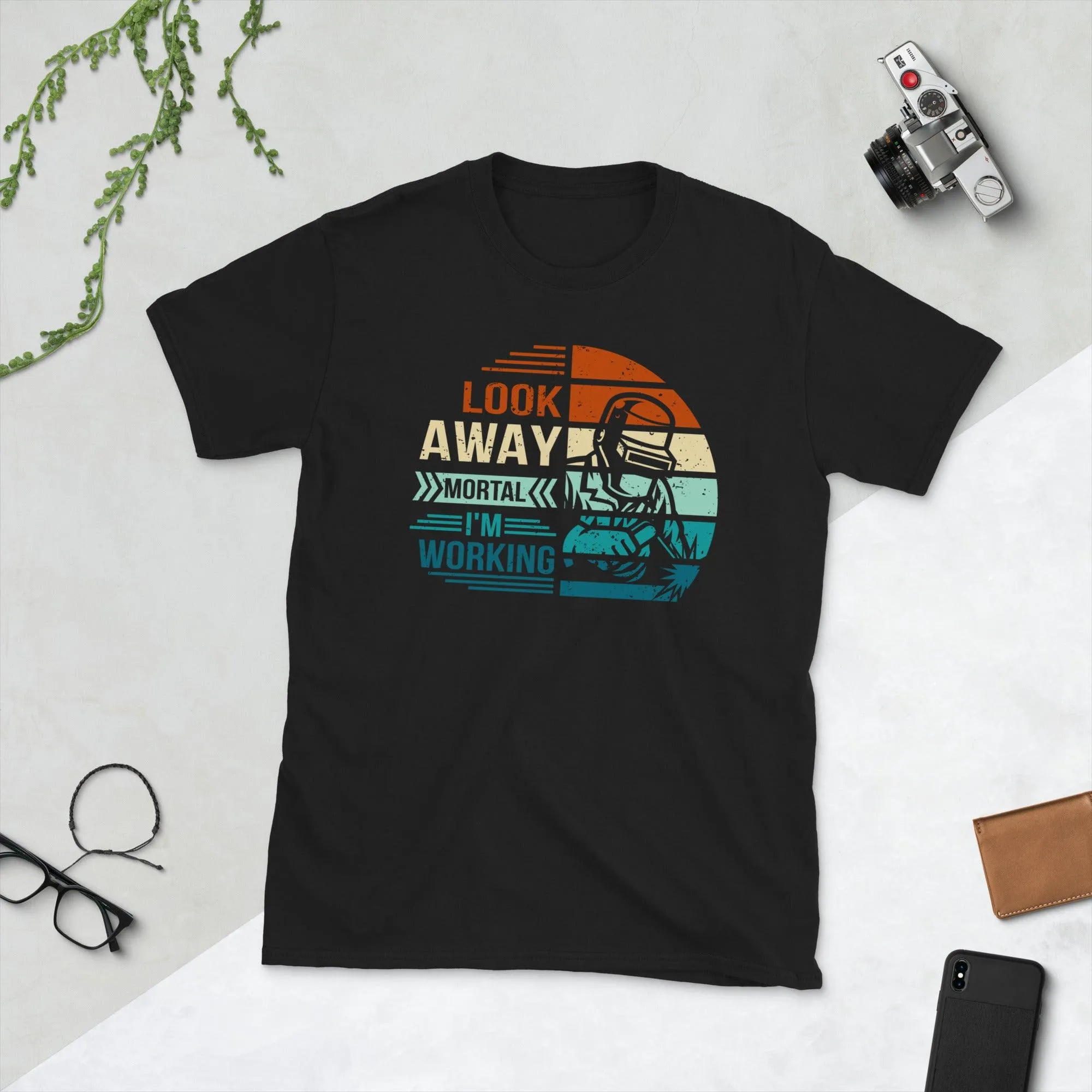 Look away mortal i am working Unisex Tee