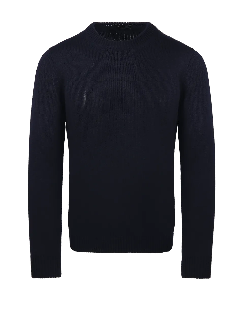 MEN ROBERTO COLLINA DARK BLUE MERINOS WOOL SWEATER